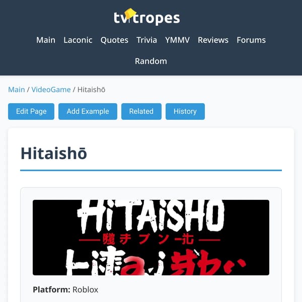 TV Tropes - Hitaishō