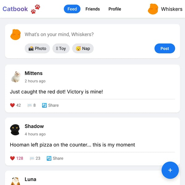 Catbook - The Social Network for Cats