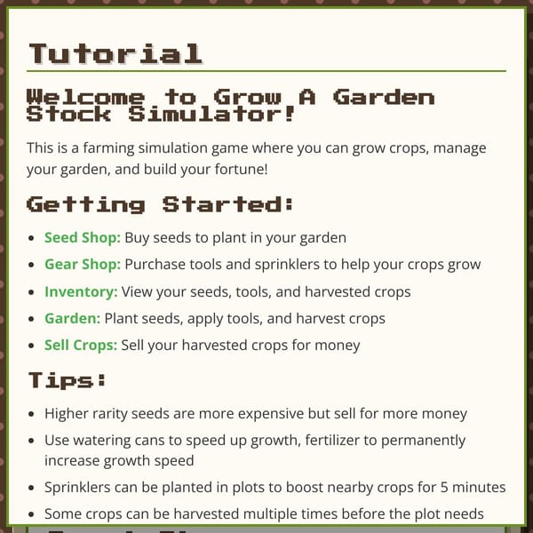 Grow A Garden Simulator