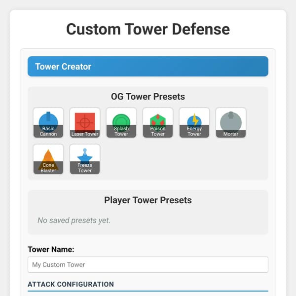 [FIXES] Custom Tower Defense