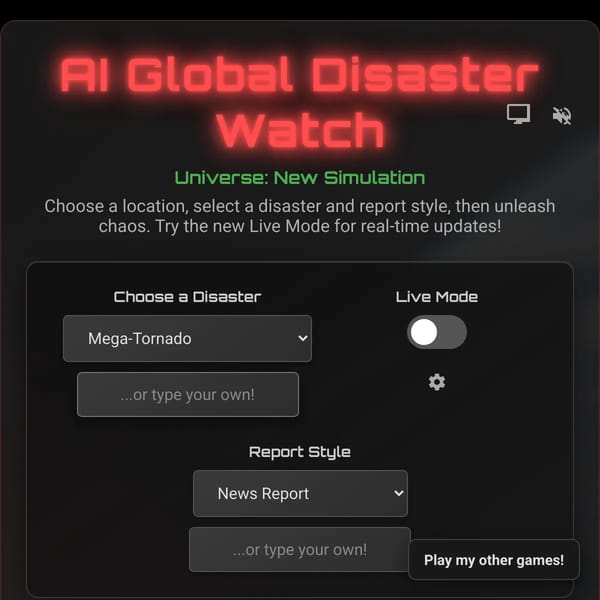 AI Disaster Simulator