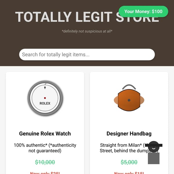 TOTALLY LEGIT STORE