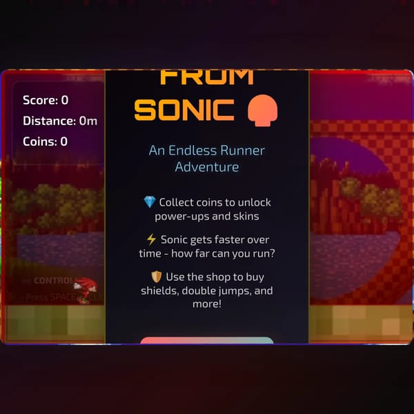 Endless Runner - Escape from Sonic
