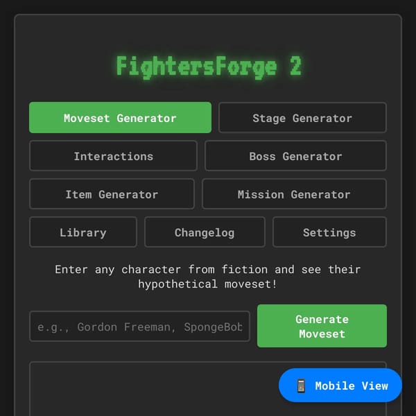 Platform Fighter Moveset Generator