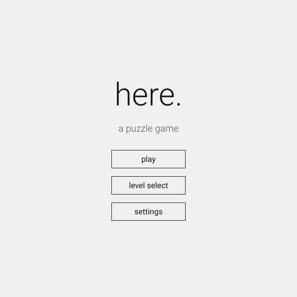 here - a puzzle game