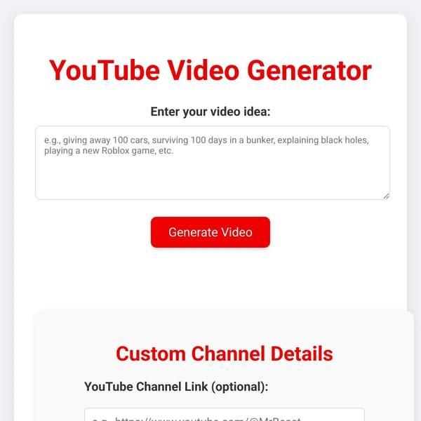 YouTube Video Generator