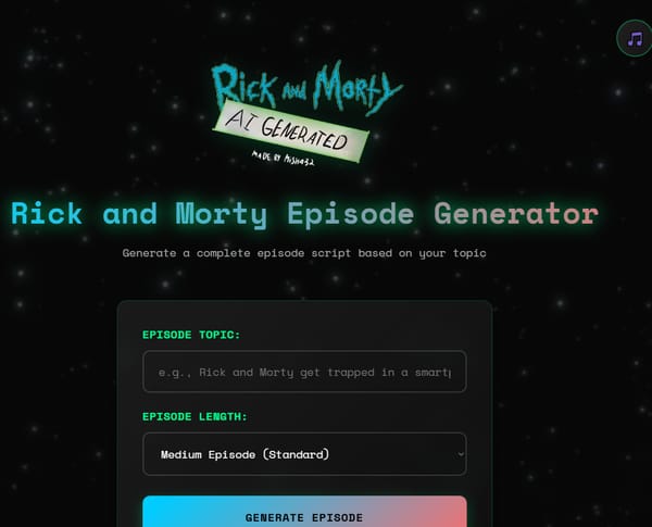 Rick and Morty Episode Generator