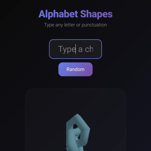 Alphabet Shapes - Interactive Typography