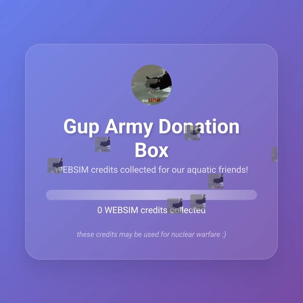 Gup Army Donation Box