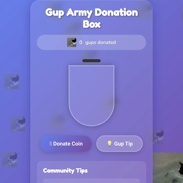 (cooler) Gup Army Donation Box