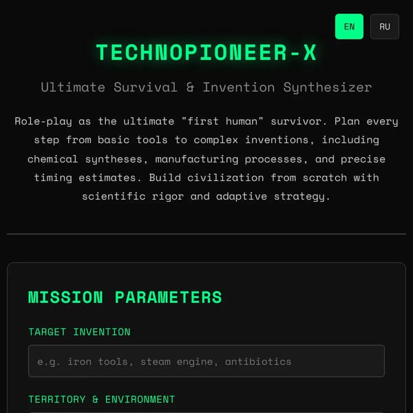 TECHNOPIONEER-X | Ultimate Survival Synthesizer
