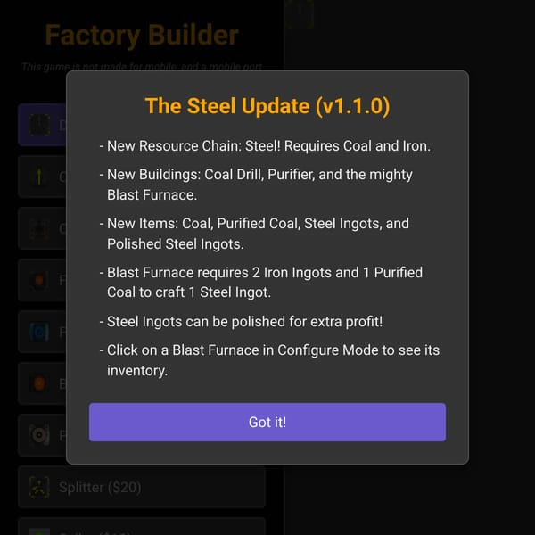 Factory Builder [1.1.0]