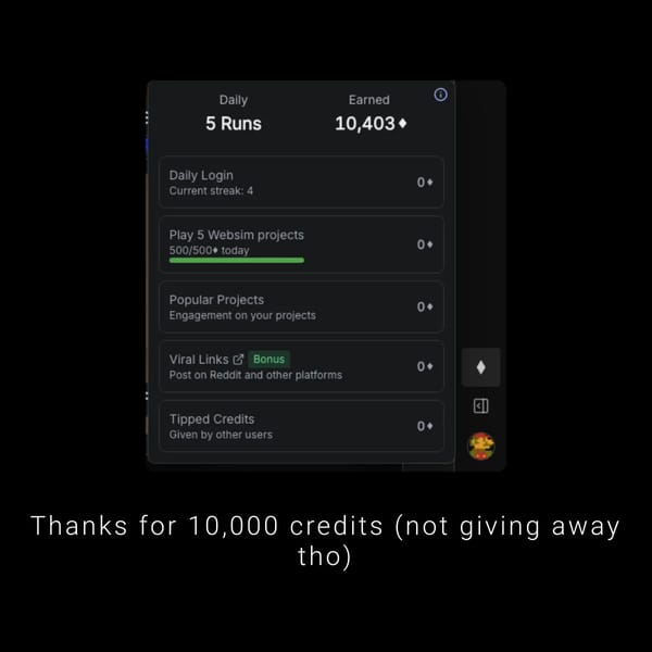 10K Credits Celebration! 🎉