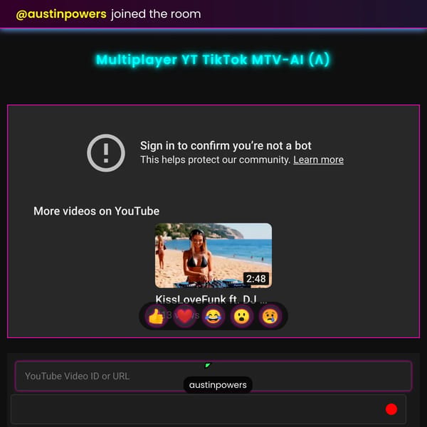 Multiplayer Youtube AI Disco