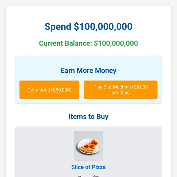 Spend $100 Million Simulator
