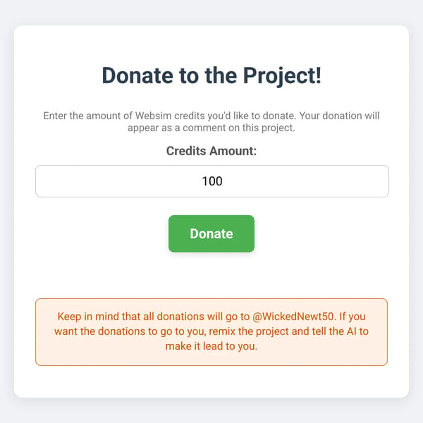 Donation Testing.