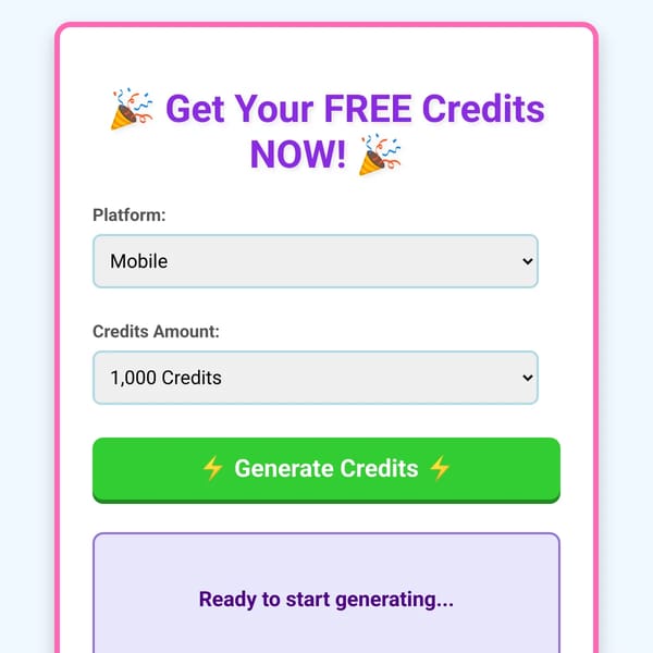Free Credits Generator!