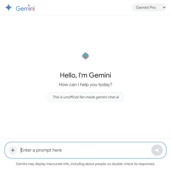 Gemini Chat AI (Fanmade and Unofficial)