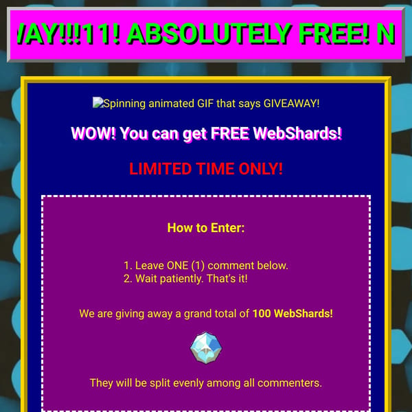 100 WEBSHARD GIVEAWAY!!!11