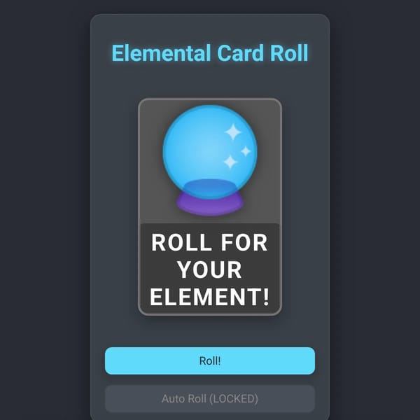 Elemental Card Roll