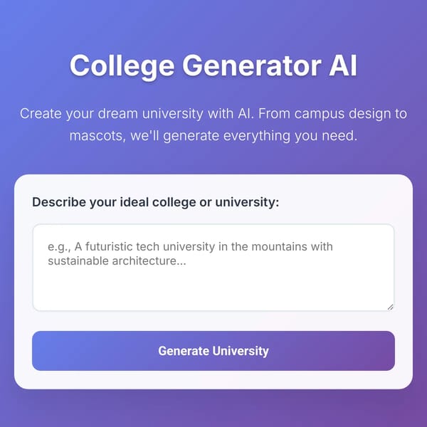 College Generator AI