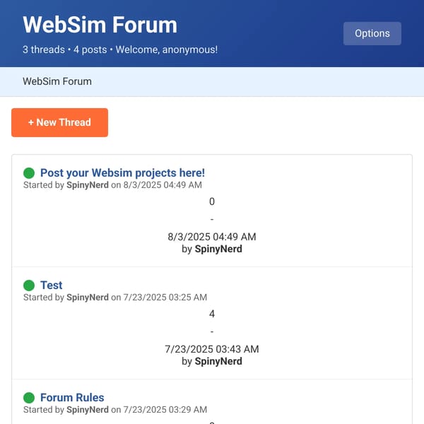 WebSim Forum