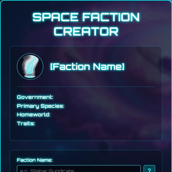 Space Faction Creator