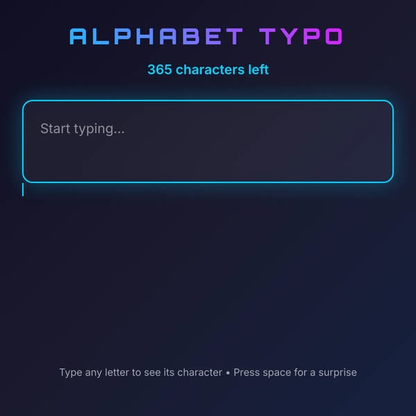 Interactive Alphabet Typing