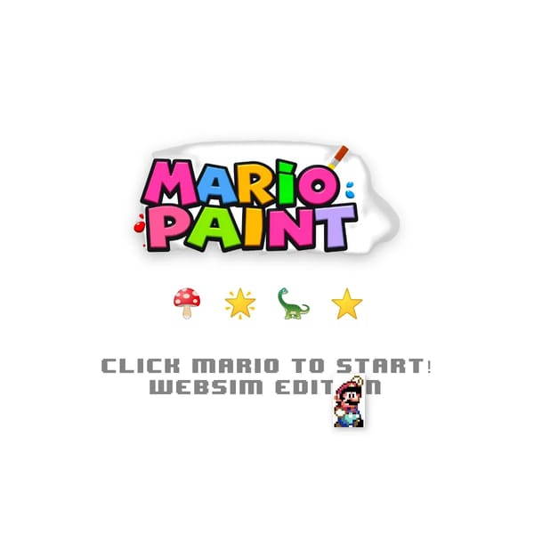 Mario Paint - WebSim Edition