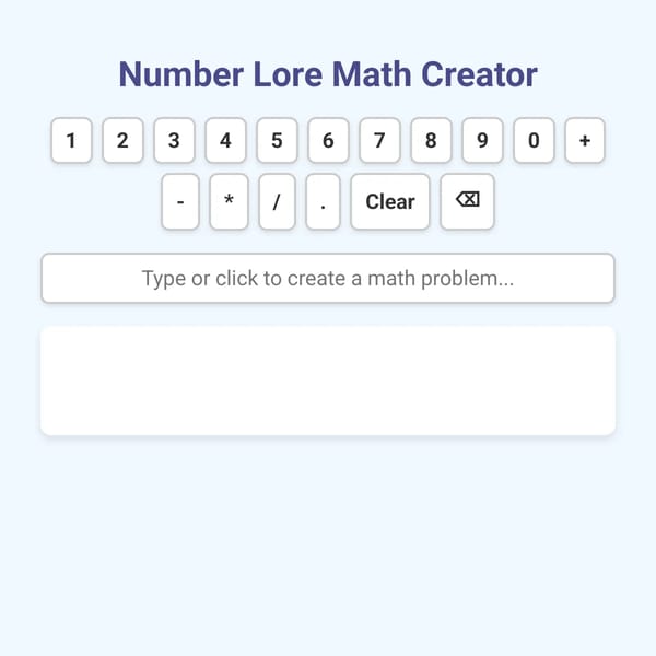 Number Lore Math Creator