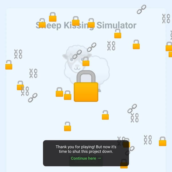 Sheep Kissing Simulator