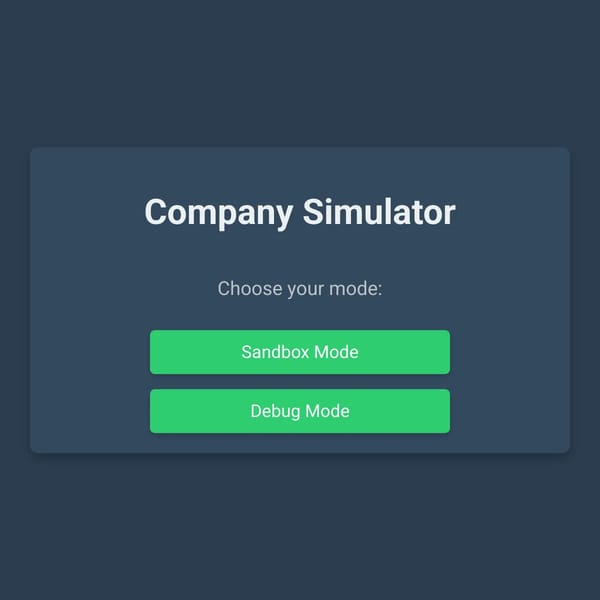 Company Simulator: Sandbox Mode