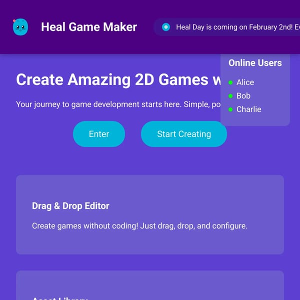Heal - 2D Game Maker For Kids