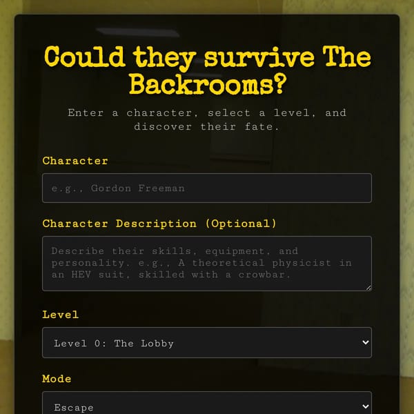 Could they survive The Backrooms?