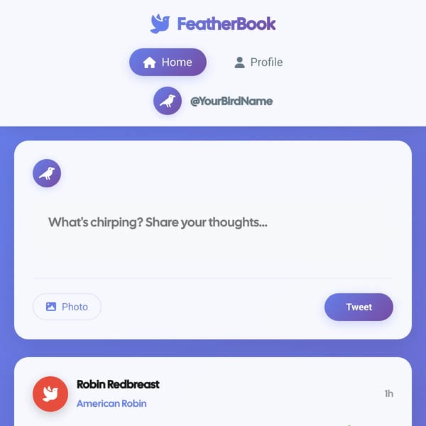 FeatherBook - Social Network for Birds