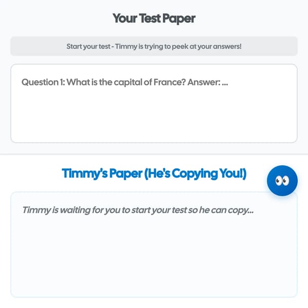 Timmy Looks at Your Test