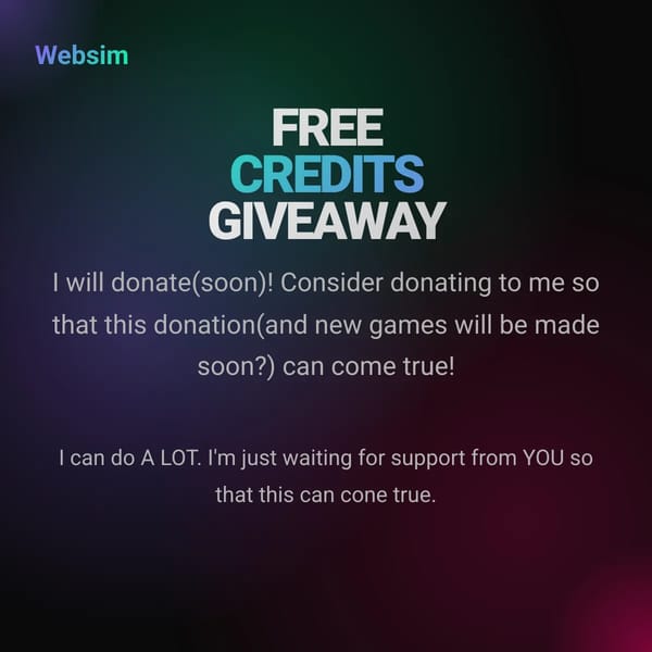 Credits Giveaway!