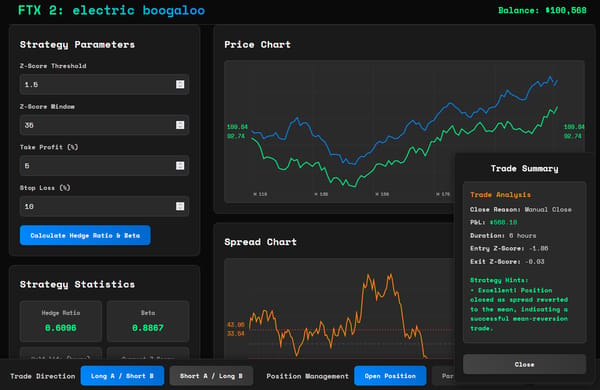 Pair Trading Simulator