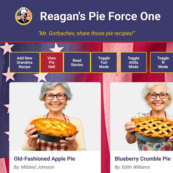 Reagan's Pie Force One!