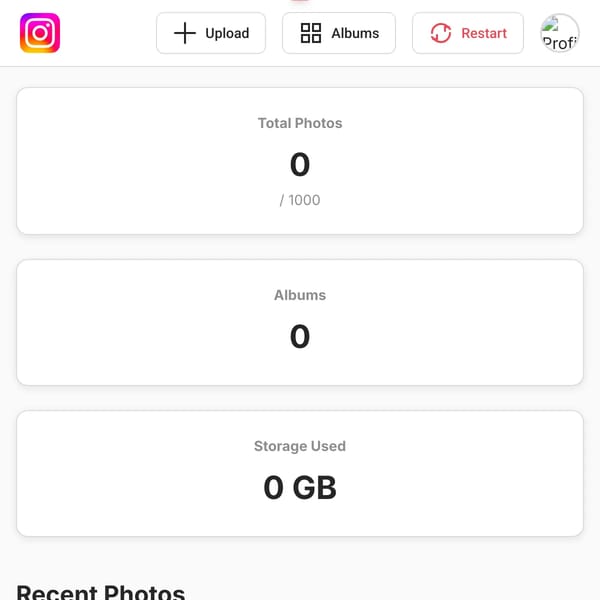 Instagram Clone - Photo Album System