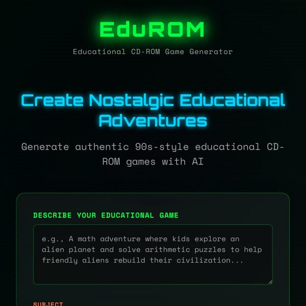EduROM Generator - Create Educational CD-ROM Games