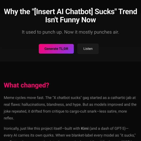 Why the “[Insert AI Chatbot] Sucks” Trend Isn’t Funny Now