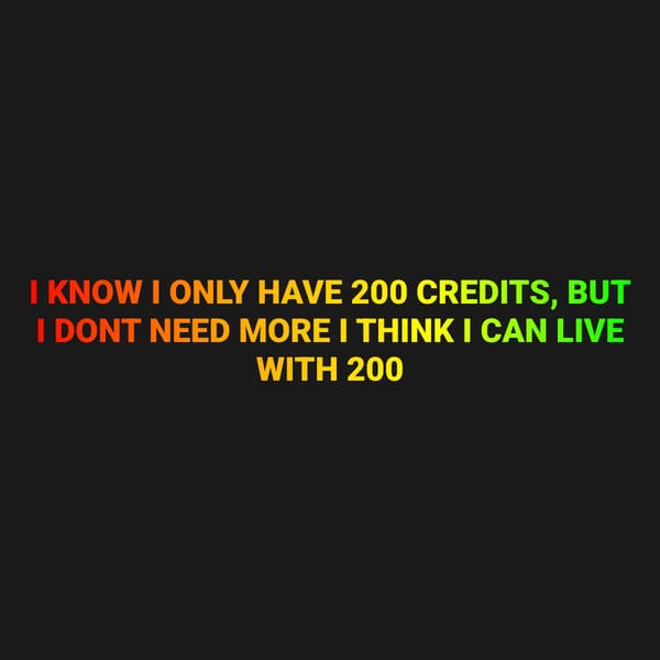 DO NOT GIVE ME UR CREDITS