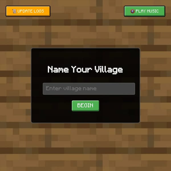 AI Minecraft Village Simulator 2.0