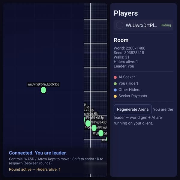 Realtime Hide & Seek — AI Seeker + Procedural Walls