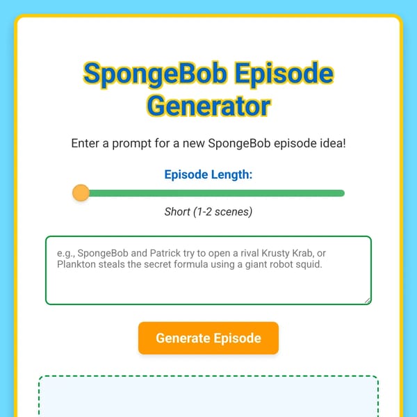 SpongeBob Episode Generator