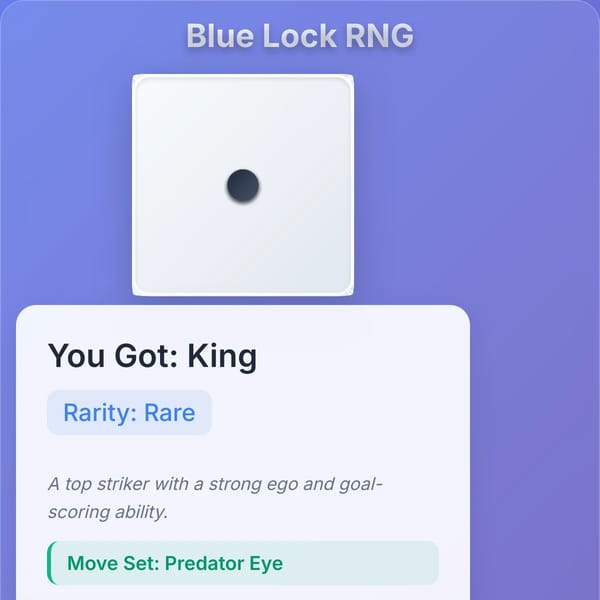 Blue Lock RNG [PARADIGMATICS]
