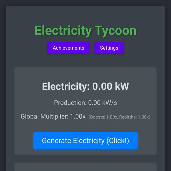 Electricity Tycoon