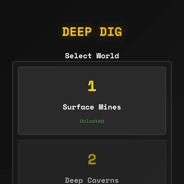 Deep Dig - Mining Game