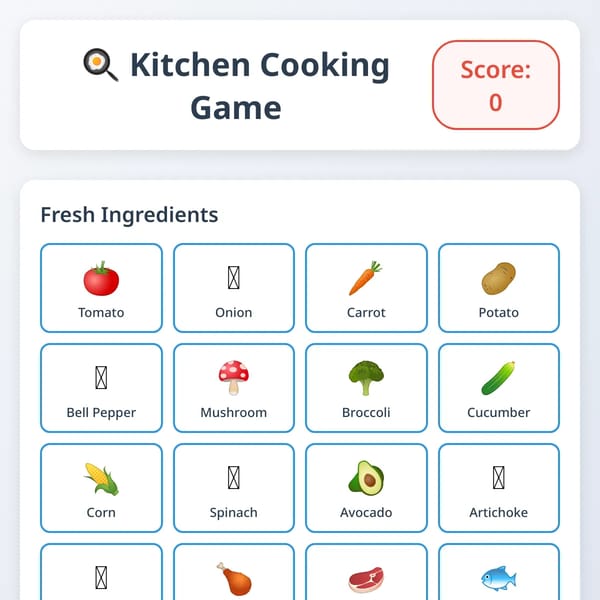 Kitchen Cooking Game